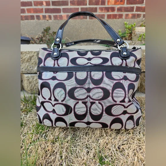 Coach Poppy Metallic Signature Tote Bag. - Picture 16 of 16